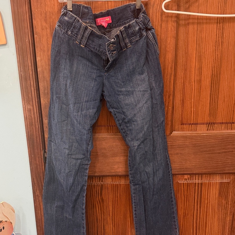 Liz Lange Maternity Women's Boot Cut Jeans in Dark Blue